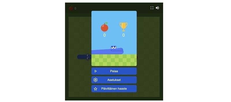 Pelaa Googlen matopeli